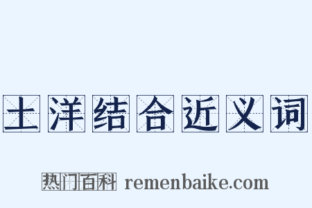 土洋结合近义词是什么意思的图片